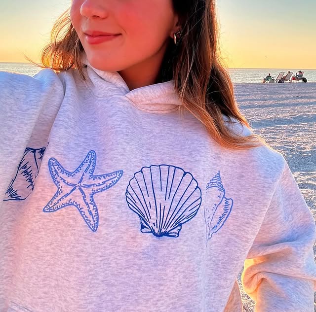 Chicify™ Seaside Shells Hoodie