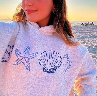 Chicify™ Seaside Shells Hoodie